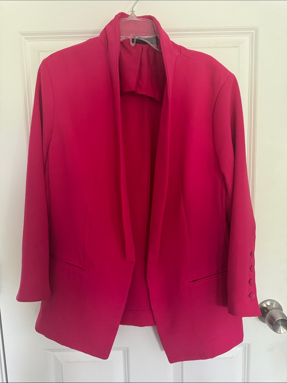 a.n.a Fuchsia Open-Front Blazer Jacket